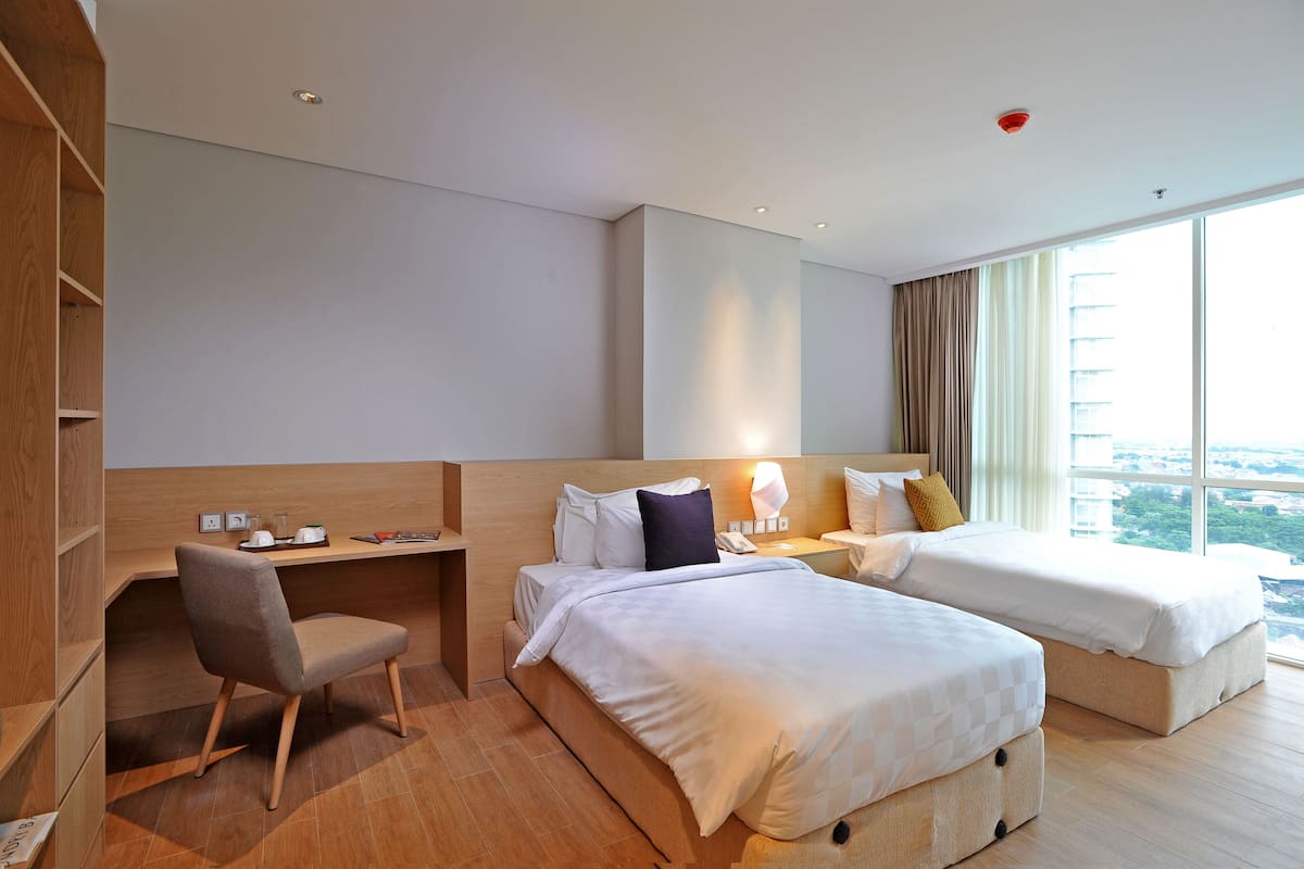 2 slaapkamers, een kluis op de kamer, gratis wifi, beddengoed