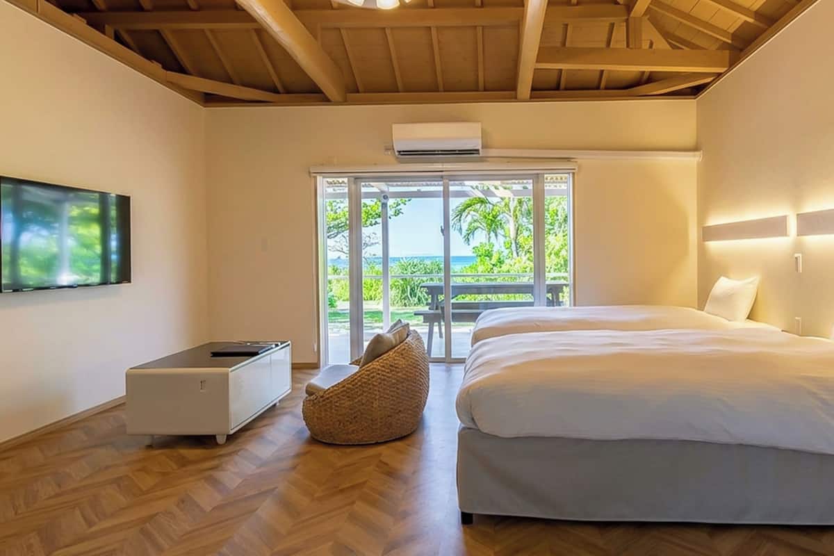 Palm Deck Cottage without Sauna, Non Smoking, Ocean View | Free WiFi, bed sheets