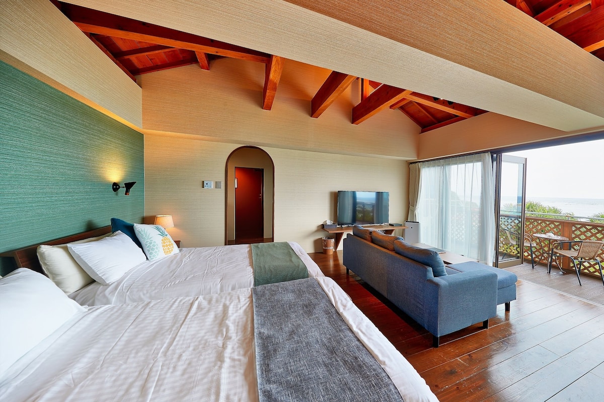 Family Twin Room, Pool Access, Ocean View | Free WiFi, bed sheets