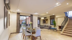 Comfort Villa, 3 Bedrooms, Kitchen, Mountain View | Living area - Malaya Suites & Villas (Marrakech)
