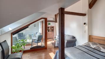 Apartamento, 2 habitaciones, terraza | 1 dormitorio, caja fuerte, cortinas opacas