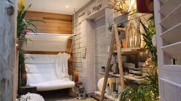 Espace de soins pour les couples, massages aux pierres chaudes