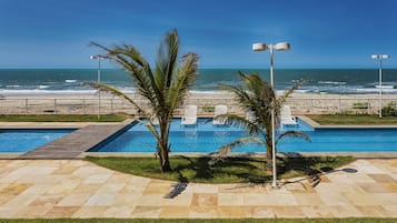 Appartamento, 2 camere da letto, vista oceano, di fronte alla spiaggia | Vista del balcone