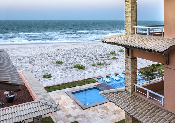 Apartment, 2 Bedrooms, Ocean View, Beachfront | Balcony view - Dream Away Uruaú Beach Residences (Beberibe)