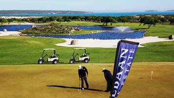 Golfers can enjoy a scenic round on this course with ocean views.