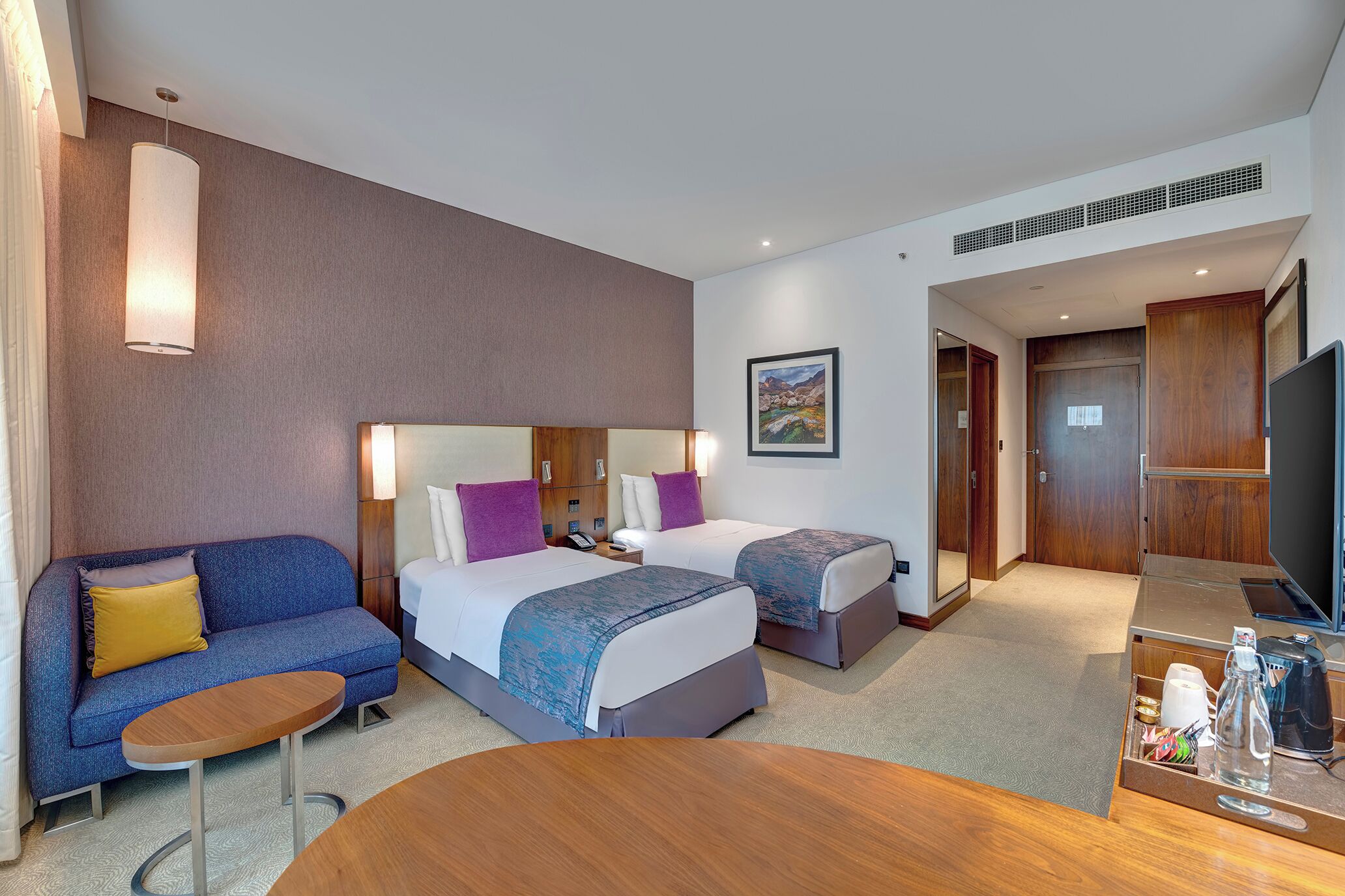 1 bedroom, down comforters, memory foam beds, minibar