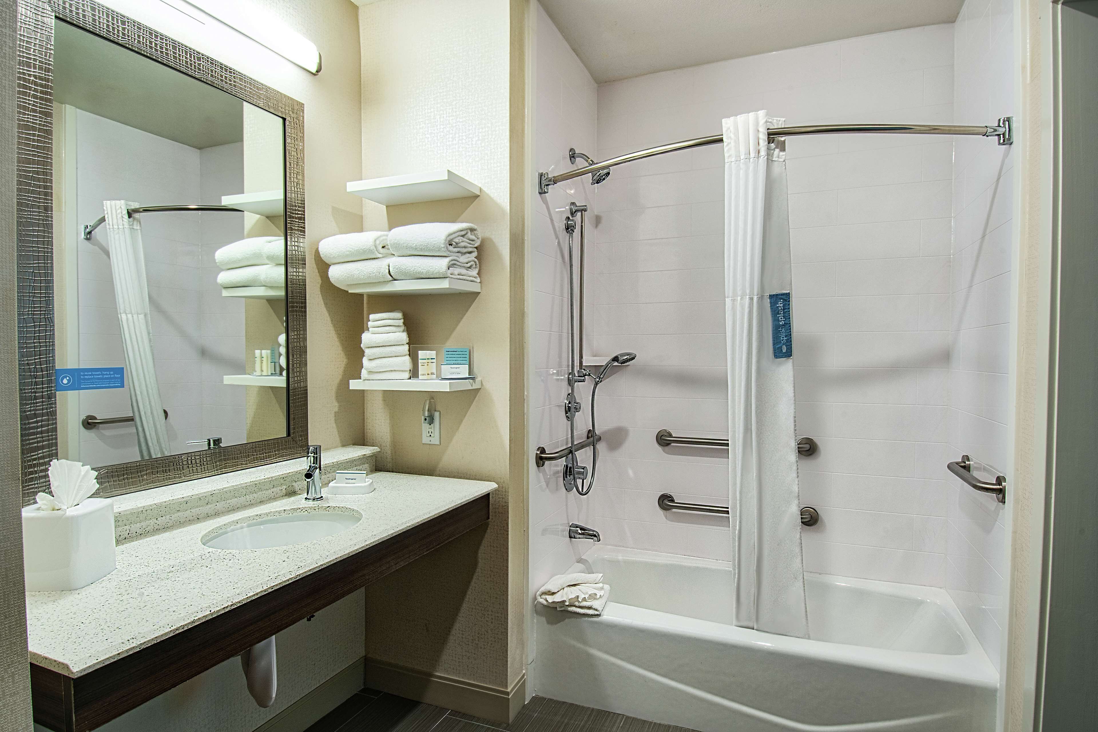 room, 2 queen beds, accessible, bathtub | bathroom | combined shower/bathtub, free toiletries, hair dryer, towels