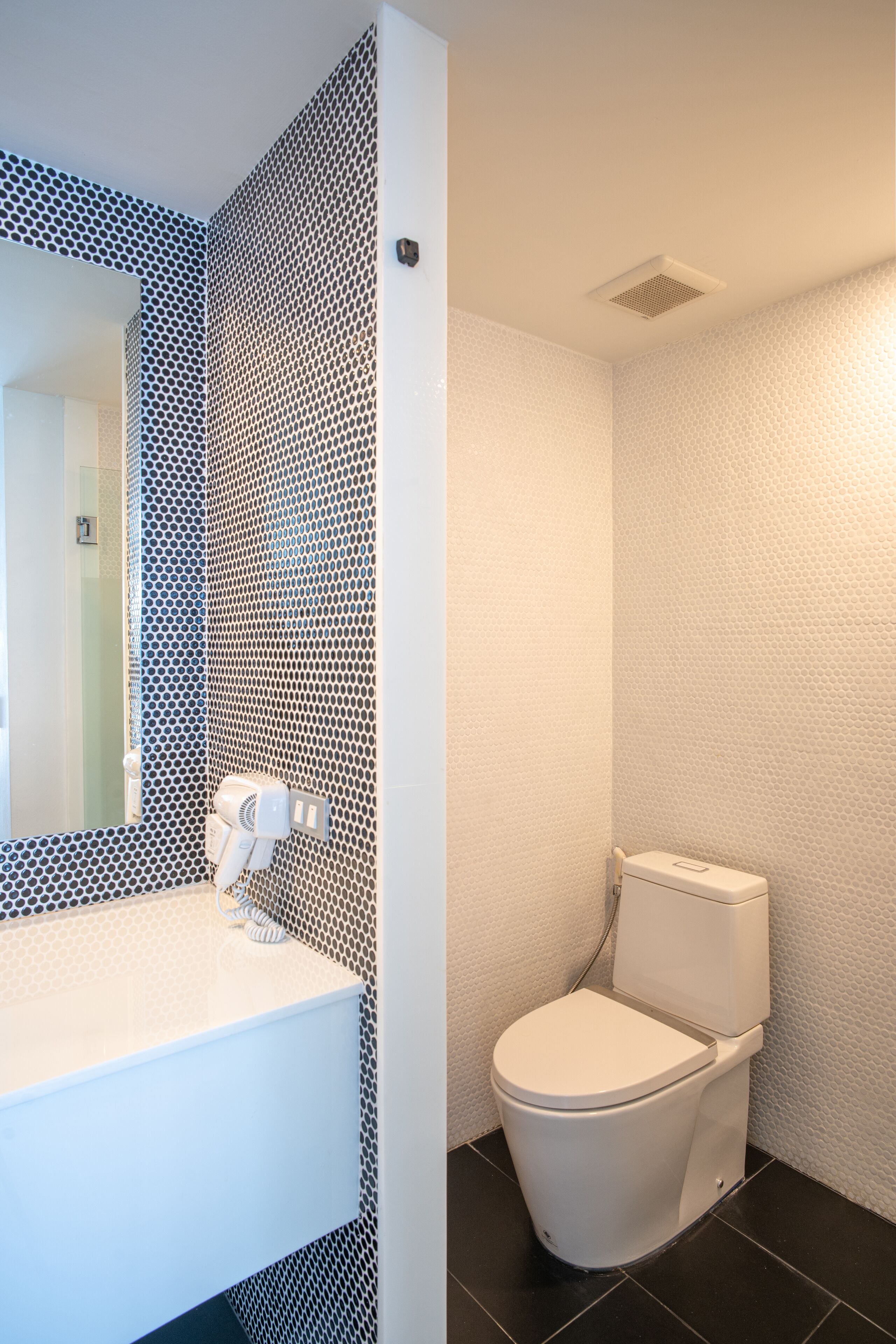 duplex pool access | bathroom | shower, free toiletries, towels