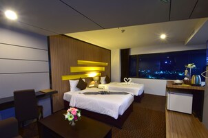 Siam Deluxe Twin | 迷你吧、客房内保险箱、遮光窗帘、免费婴儿床