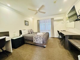 Minibar, escritorio, tabla de planchar con plancha y wifi gratis 