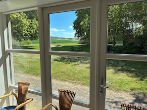 Vue sur la campagne depuis lâhĂ©bergement