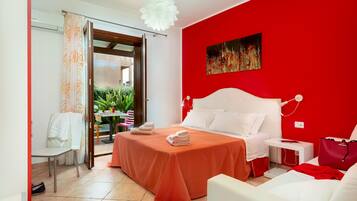 Premium bedding, minibar, desk, laptop workspace