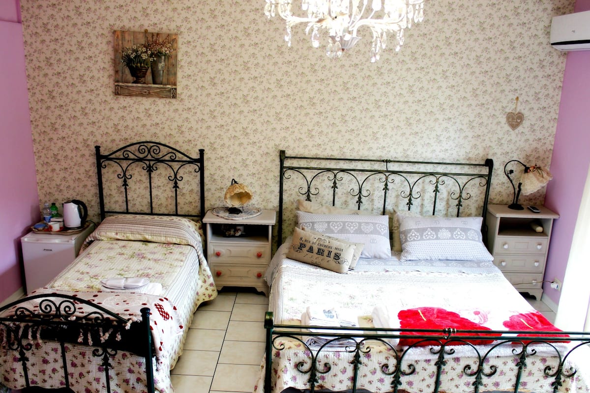 Quadruple Room, Garden Area | Minibar, desk, laptop workspace, soundproofing
