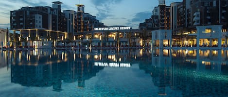Indoor pool, 2 outdoor pools, open 8:00 AM to 7:00 PM, pool umbrellas