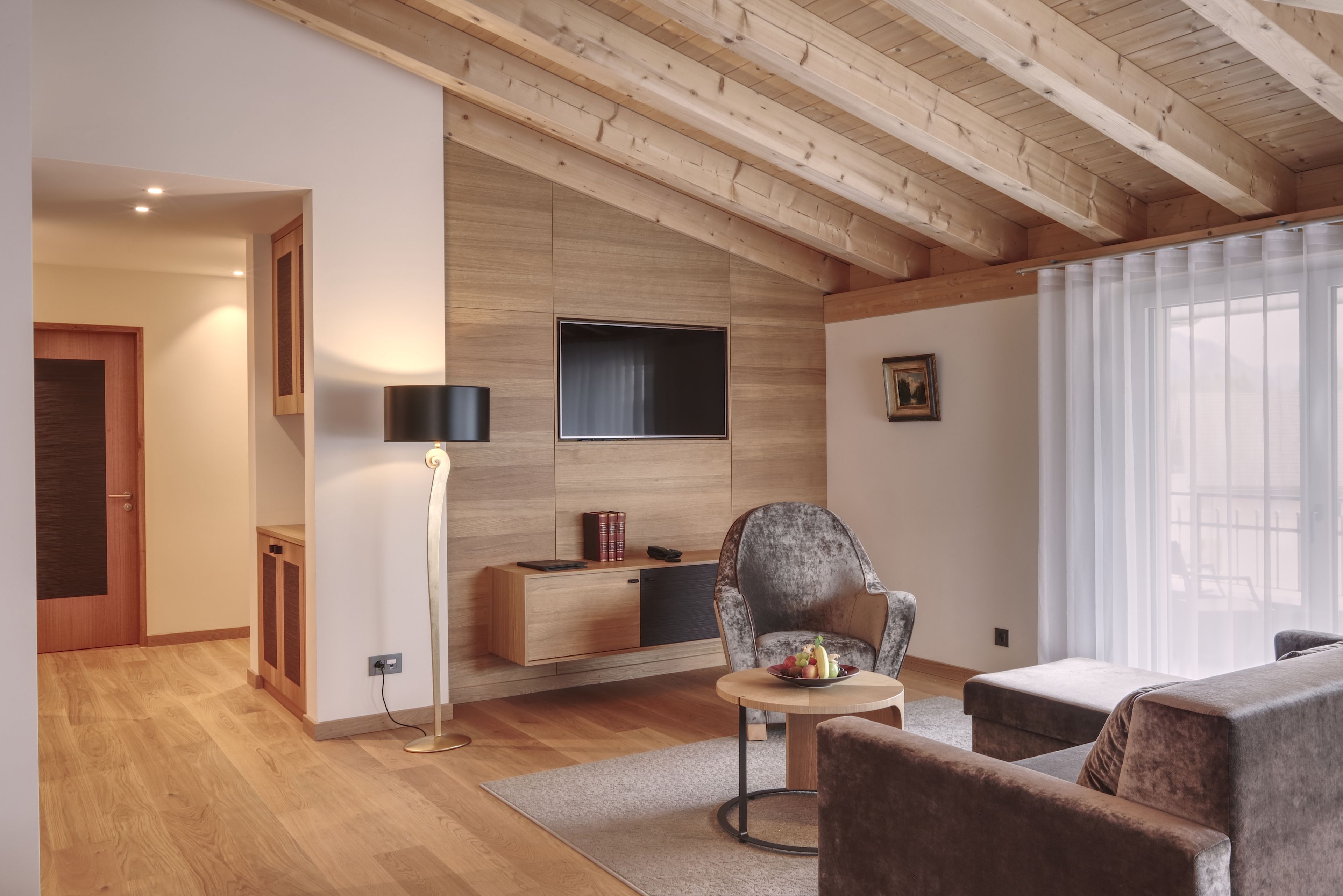 exclusive penthouse, 1 bedroom, accessible, hill view | living area | lcd tv