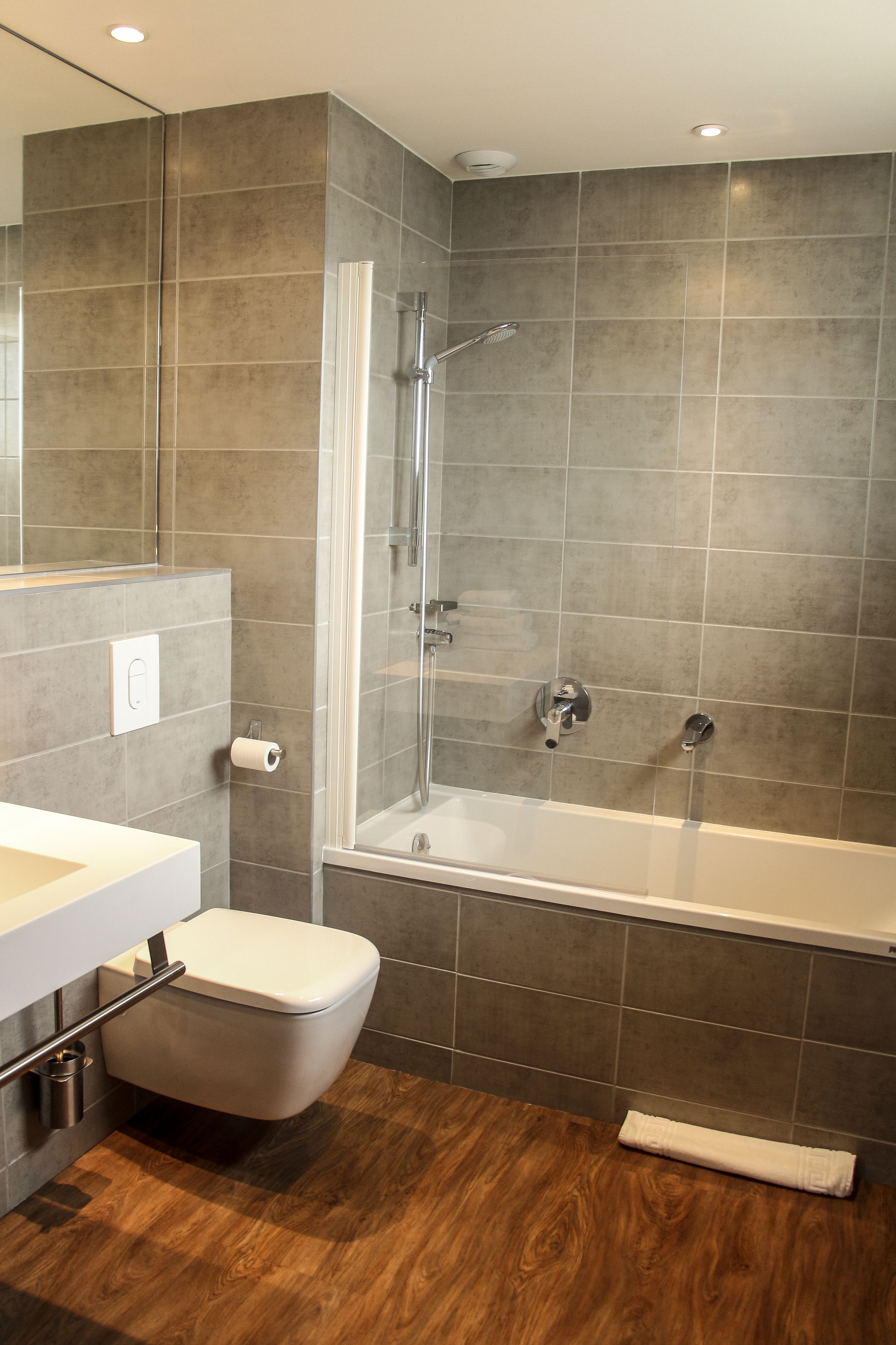 free toiletries, hair dryer, towels