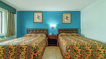Desk, free WiFi, bed sheets