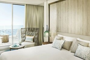 Deluxe Sea View | Sábanas de algodón egipcio, ropa de cama de alta calidad, minibar