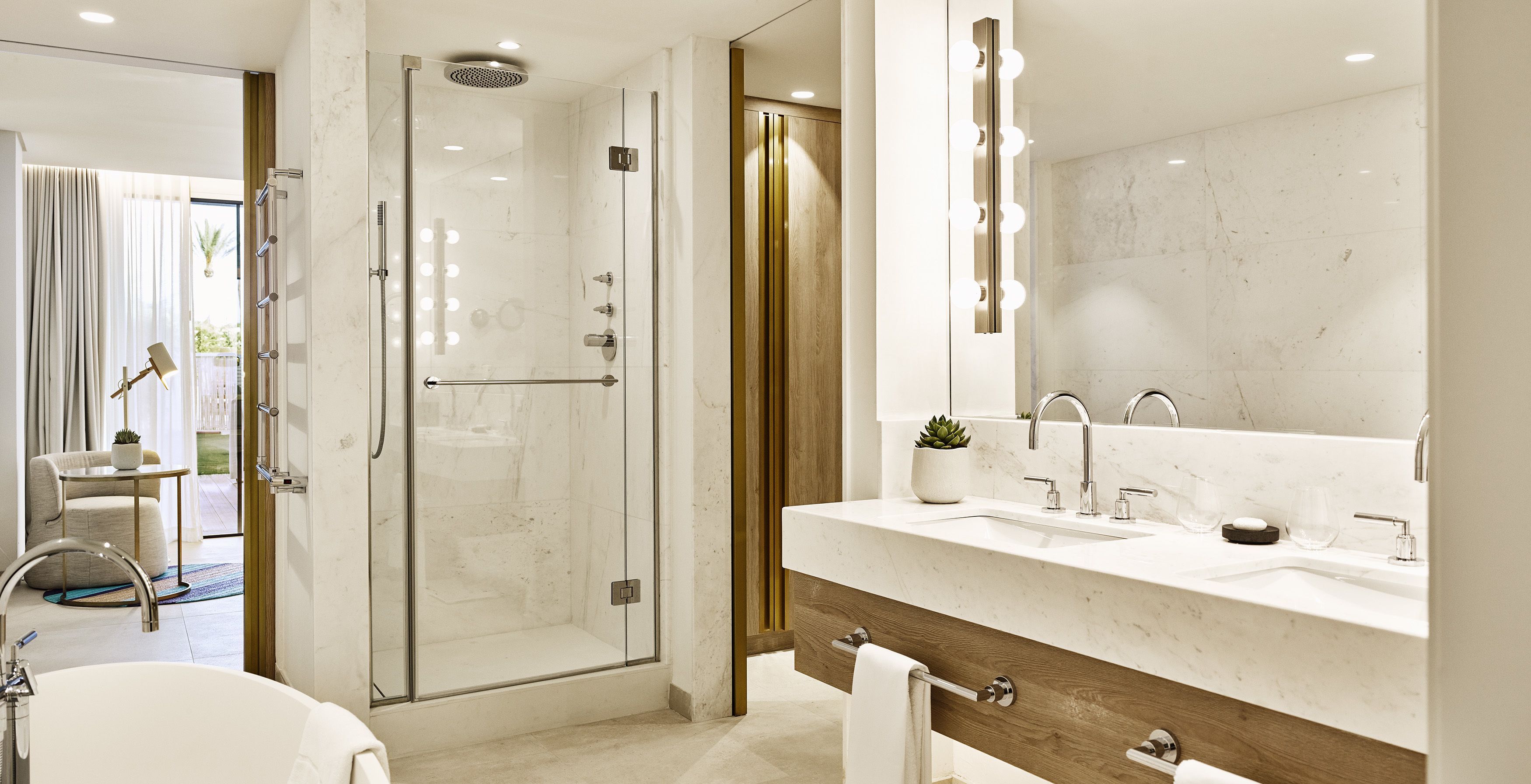 junior suite (06 plunge pool) | bathroom | designer toiletries, hair dryer, bathrobes, towels