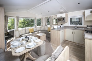 2 Bedroom Gold Caravan | Living room | TV