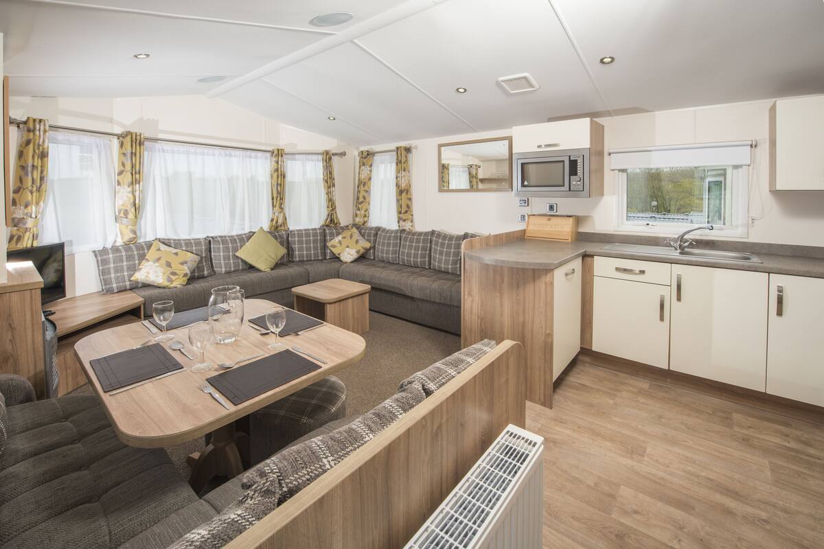 2 Bedroom Silver Caravan | Living area | TV