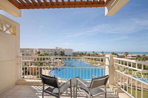 Premium Room, Balcony, Partial Sea View | In-room safe, desk, laptop workspace, soundproofing