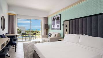 Premium Room, Balcony, Partial Sea View | In-room safe, desk, laptop workspace, soundproofing