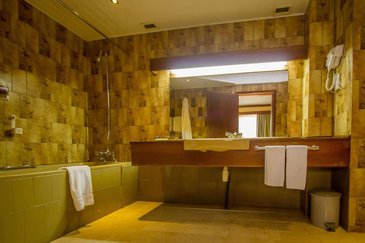 Deluxe Double Room | Bathroom | Combined shower/bathtub, free toiletries, towels