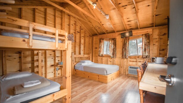 منزل على الأشجار بتجهيزات أساسية - عدة أسرّة (Free Seasonal Ski Package) | مكتب وستائر تعتيم ومكواة/لوح كي وواي فاي مجانًا