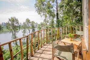 Shared Dormitory | Terrace/patio - Bushara Island Camp (Kabale)