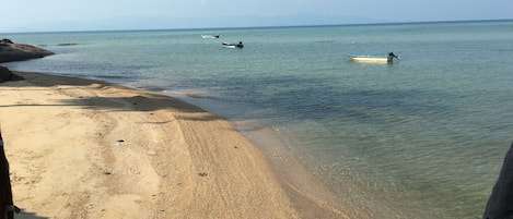 En la playa