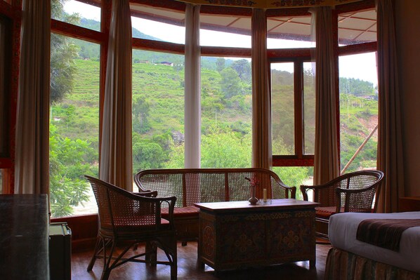 Standard Double or Twin Room, 1 Bedroom | Living room | TV - Damchen Resort (Punakha)