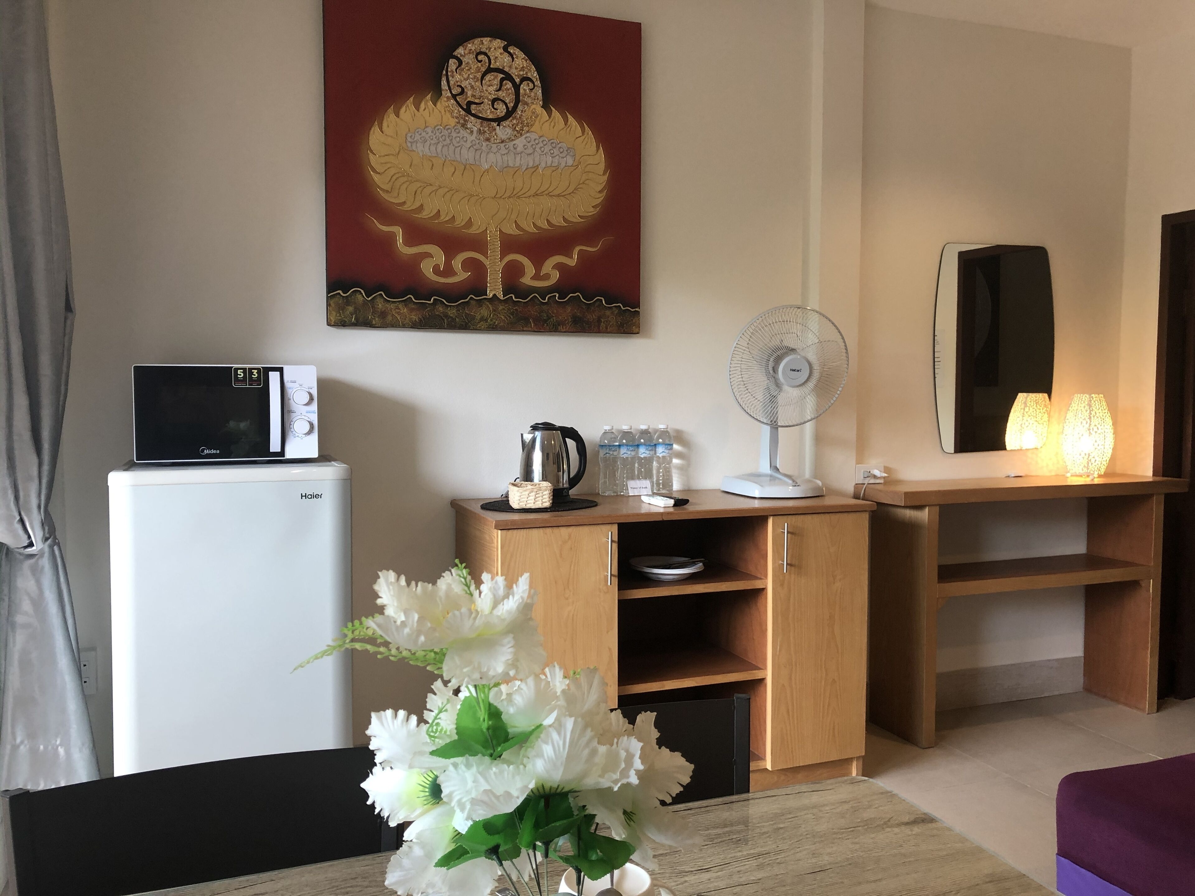 family quadruple room, multiple beds, terrace | living area