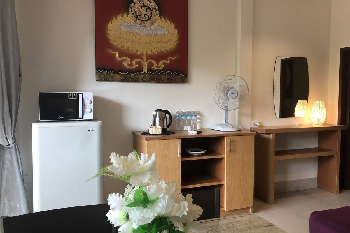 family quadruple room, multiple beds, terrace | living area