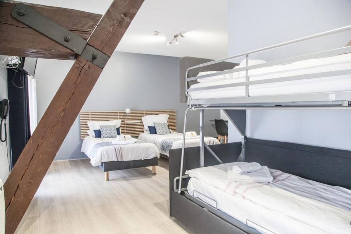 Quadruple Room | Premium bedding, in-room safe, desk, iron/ironing board