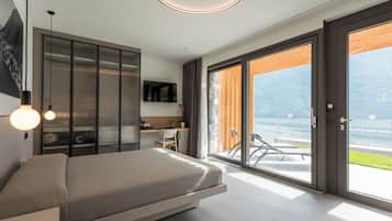 Suite Deluxe, vista al lago | Sábanas italianas Frette y ropa de cama de alta calidad