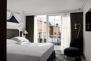 Habitación superior, Terraza (London Eye) | Sábanas de algodón egipcio, ropa de cama de alta calidad y minibar 