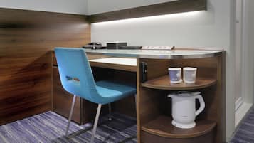 Desk, free WiFi, bed sheets