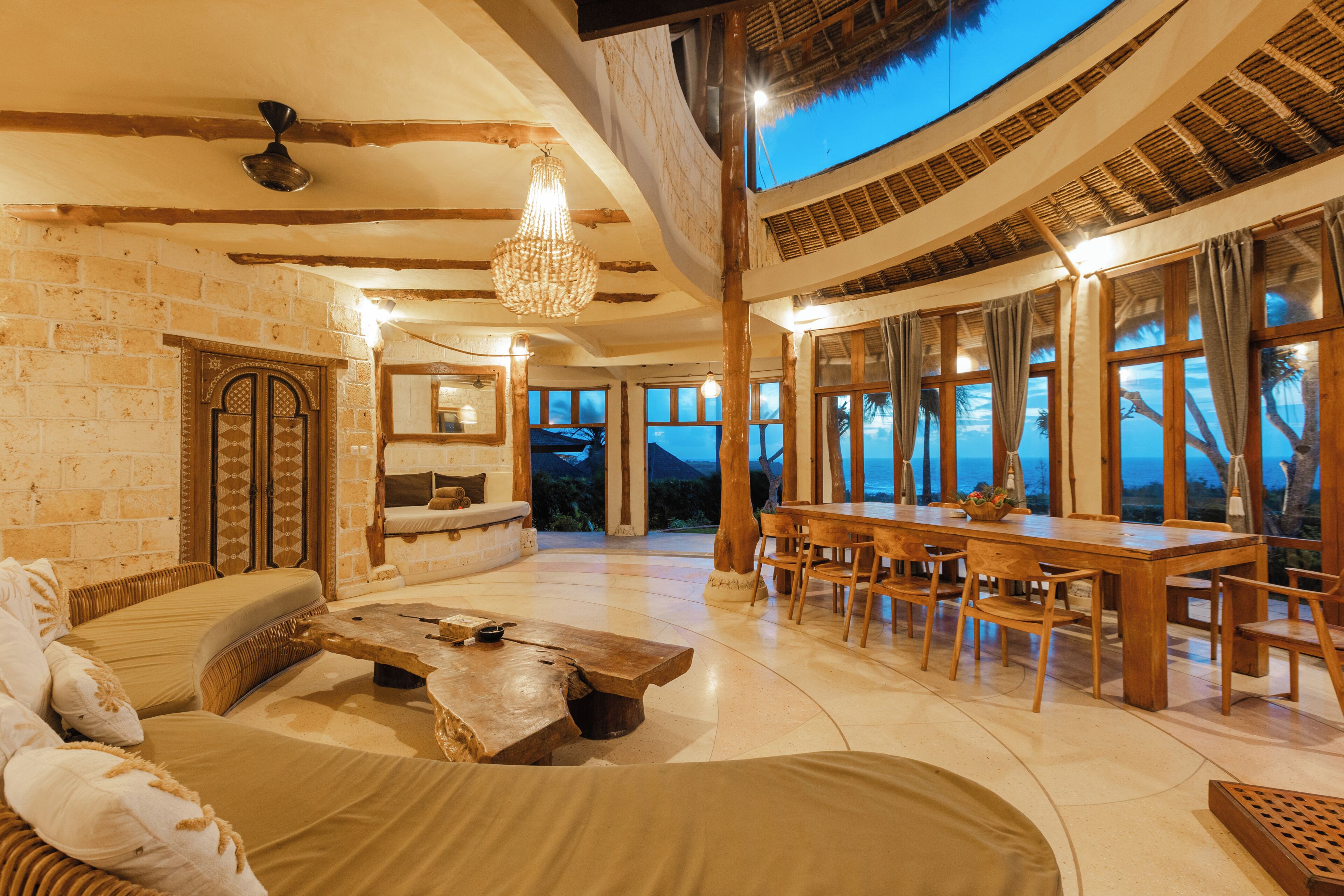Three-Bedroom Villa with Private Pool and Sea View | Living area