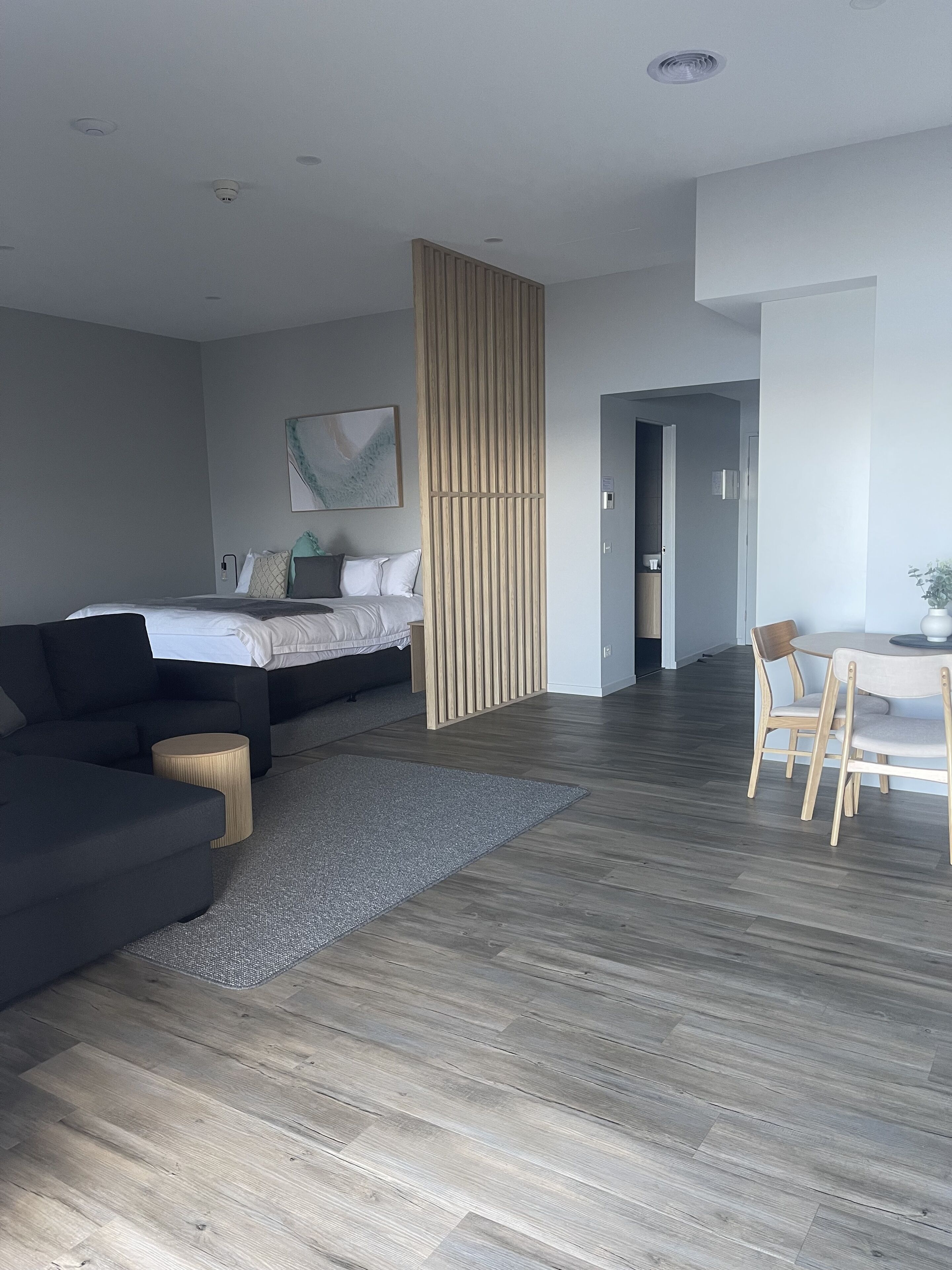 luxury studio | living area | flat-screen tv