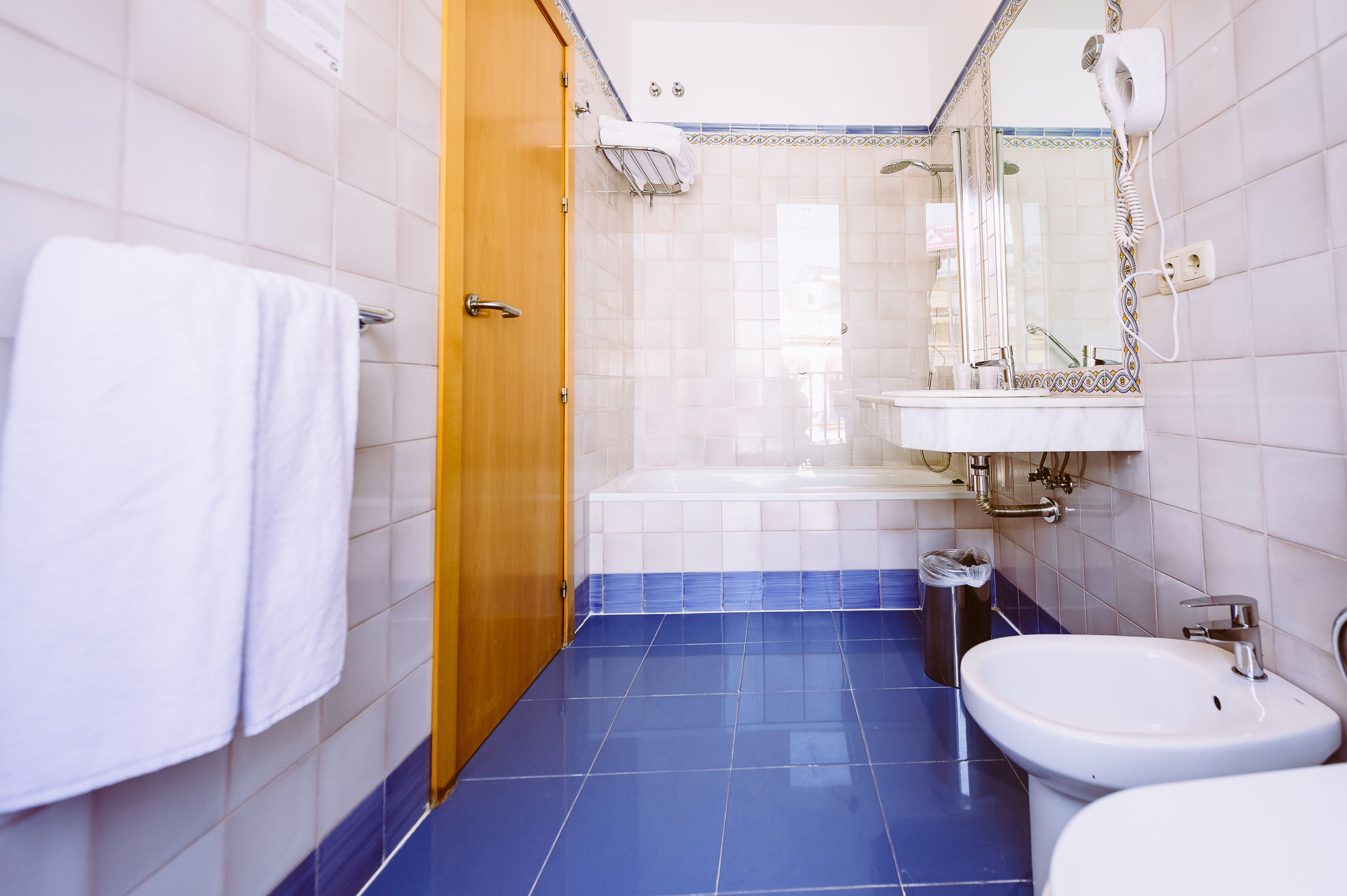 twin room, balcony, city view | bathroom | free toiletries, hair dryer, bidet, towels