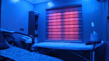 Couples treatment room(s), sauna, body treatments, body scrubs, facials