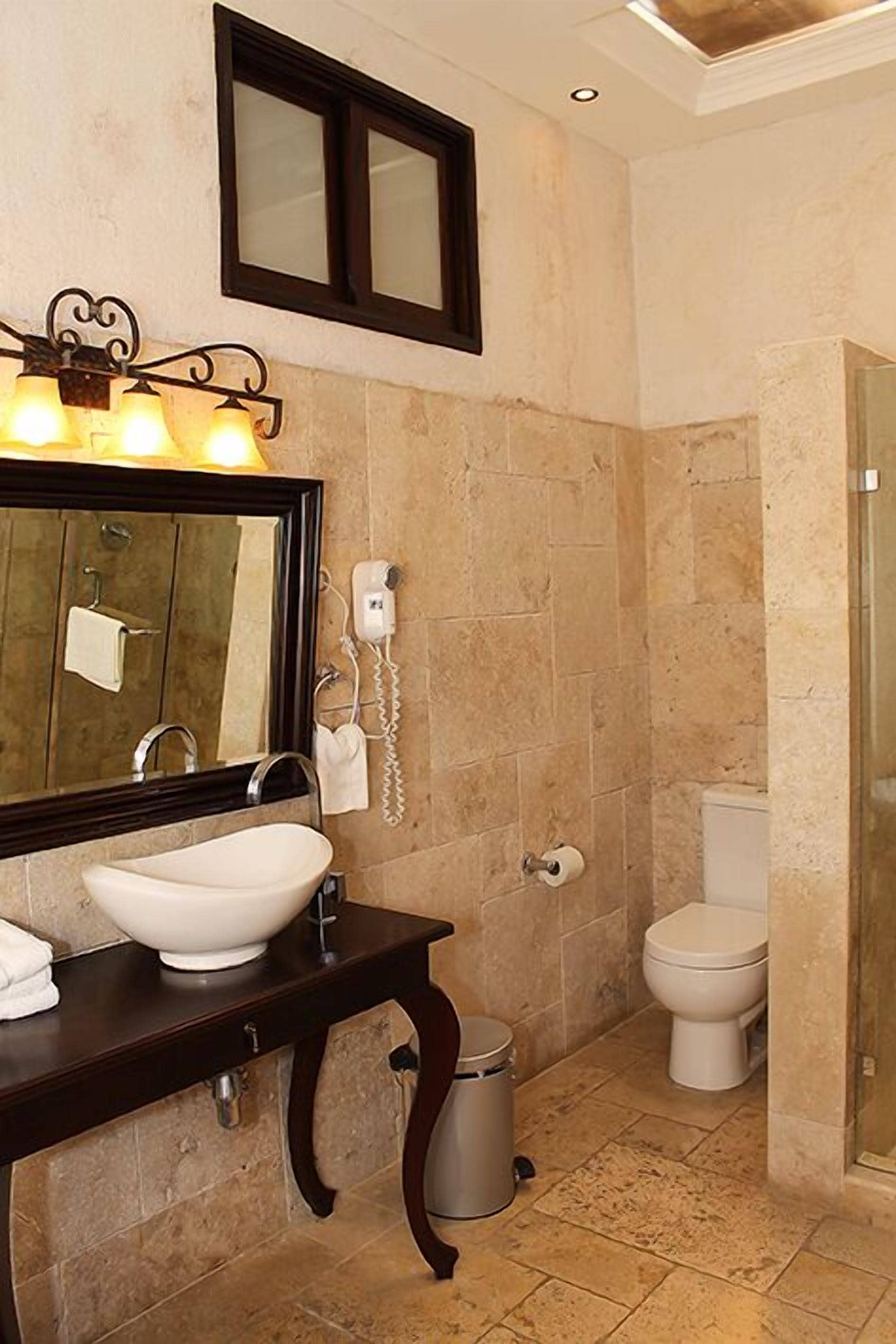 free toiletries, hair dryer, towels