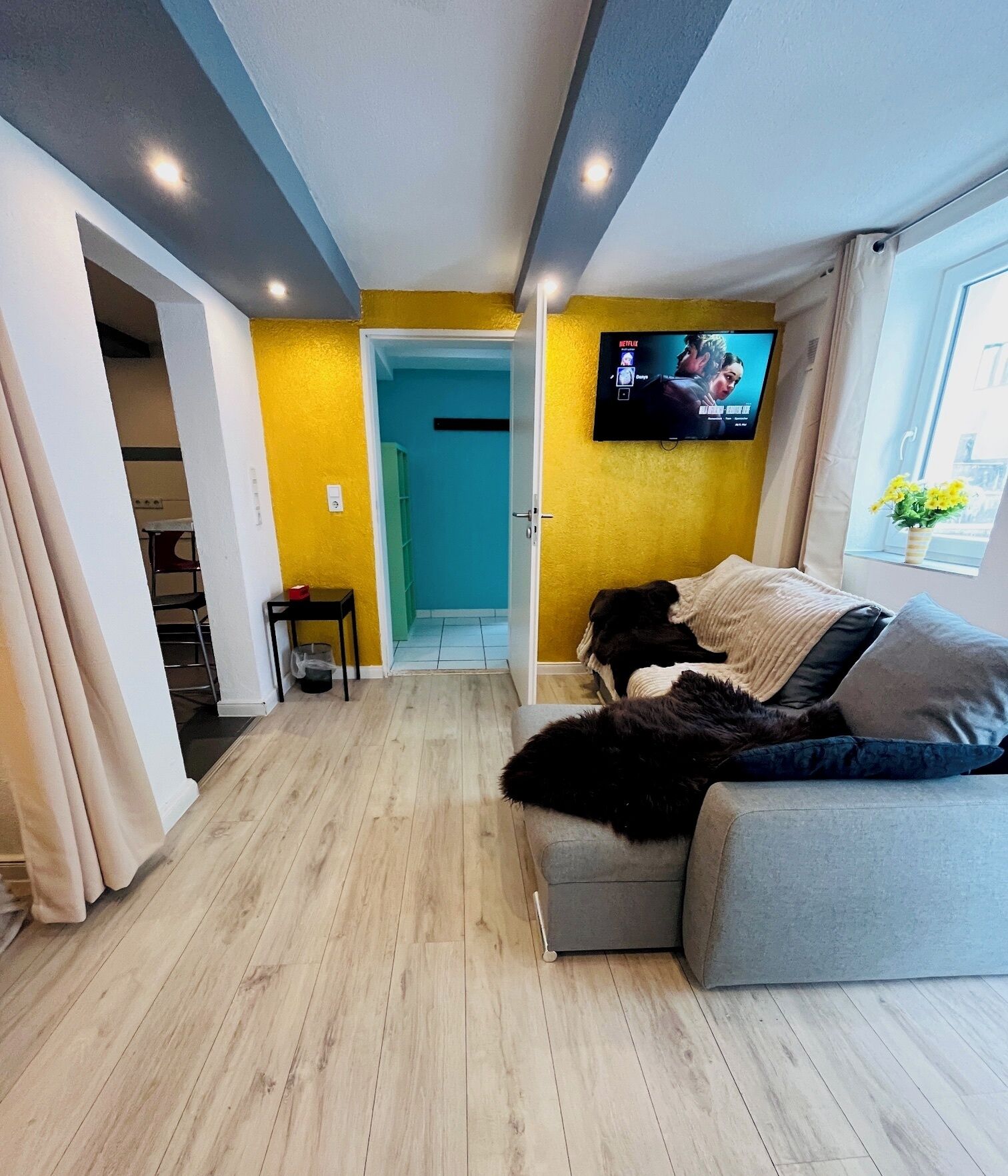 ห้องซิตี้สำหรับสี่ท่าน, 1 ห้องนอน, ชั้นล่าง (F7) | 1 ห้องนอน, ห้องเก็บเสียง, เตารีด/โต๊ะรีดผ้า, Wi-Fi ฟรี