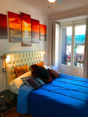 Premium bedding, desk, blackout curtains, iron/ironing board