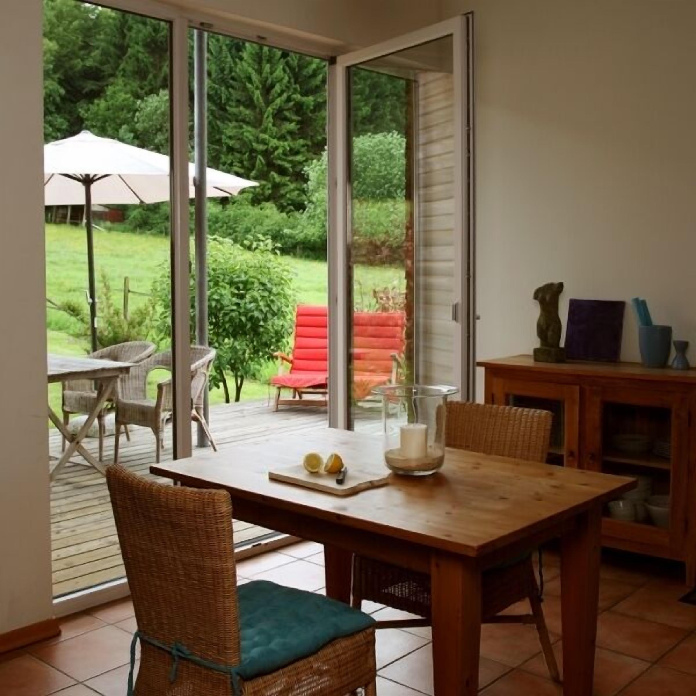 Luxury House, 1 Bedroom, Garden View | Living area | Flat-screen TV, fireplace