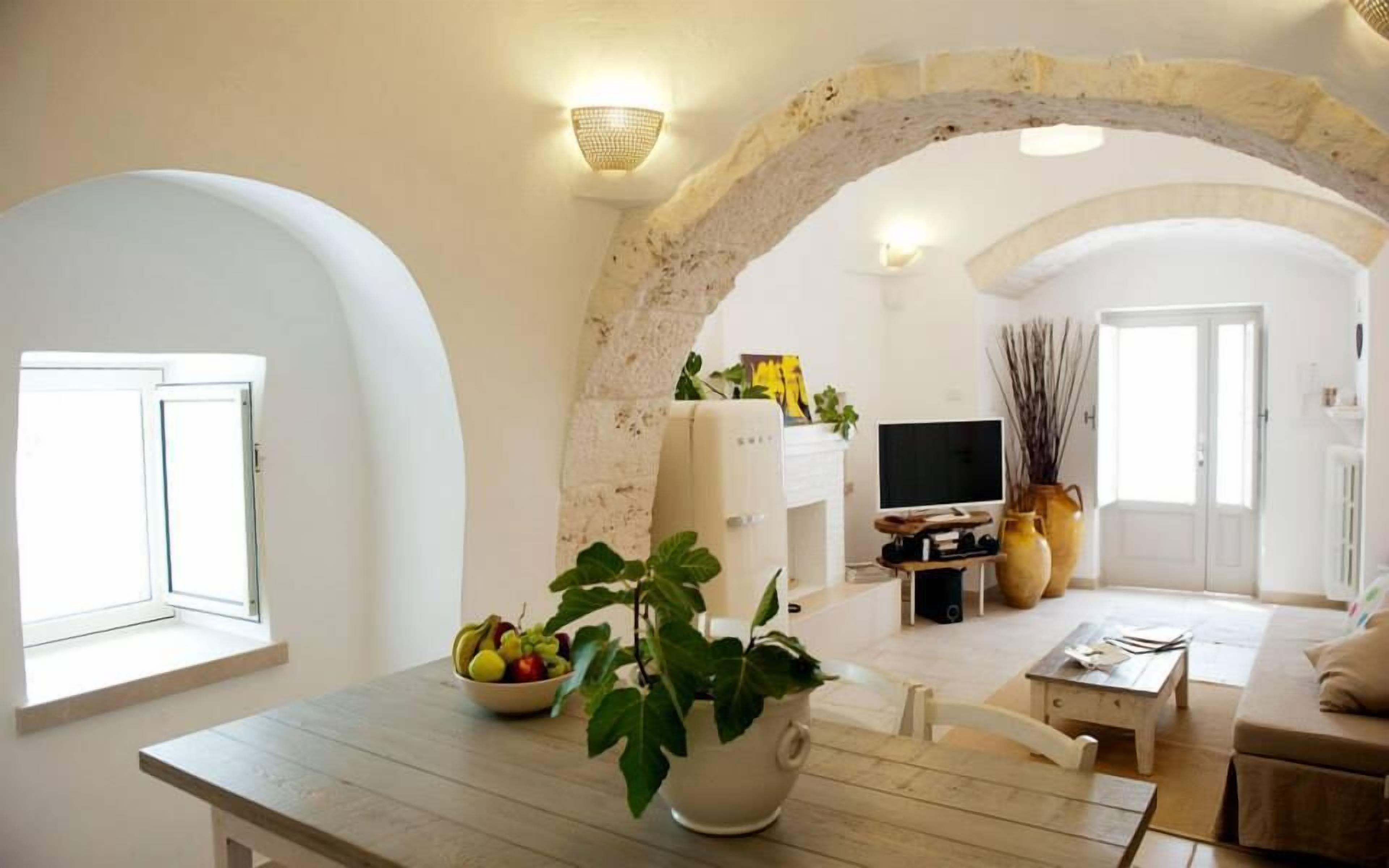 Departamento, 2 habitaciones, en edificio contiguo (Trullo indipendente) | Sala de estar | Televisión LCD 