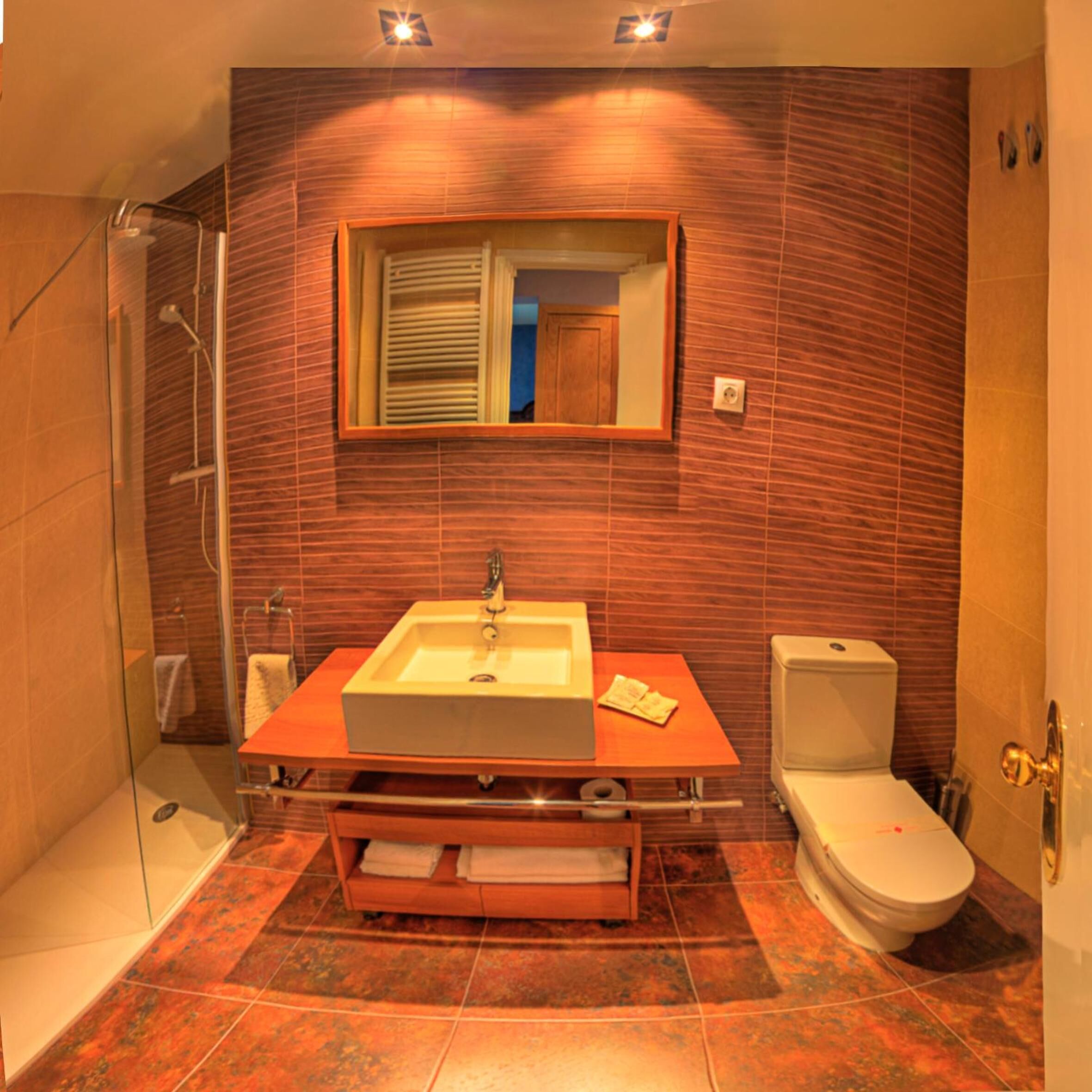 free toiletries, hair dryer, towels