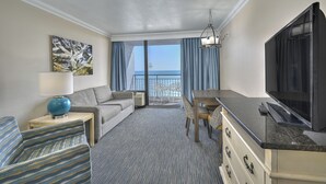 Condo, 1 Bedroom, Balcony, Oceanfront (1022) | Living area - Coral Beach Resort by Elliott Beach Rentals (Myrtle Beach)