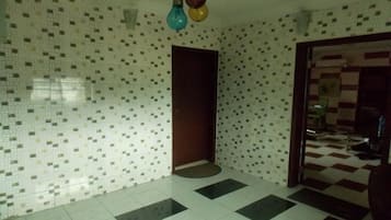 Desk, laptop workspace, free WiFi, bed sheets